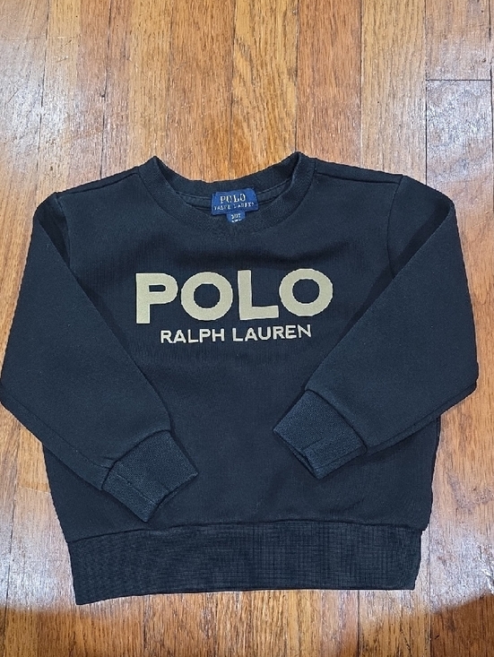 Polo Ralph Lauren Other - NWOT Polo by Ralph Lauren Black Sweatshirt with Gold Logo Size 3/3T
